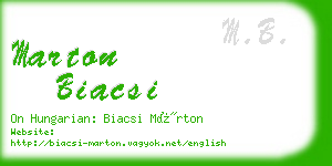 marton biacsi business card